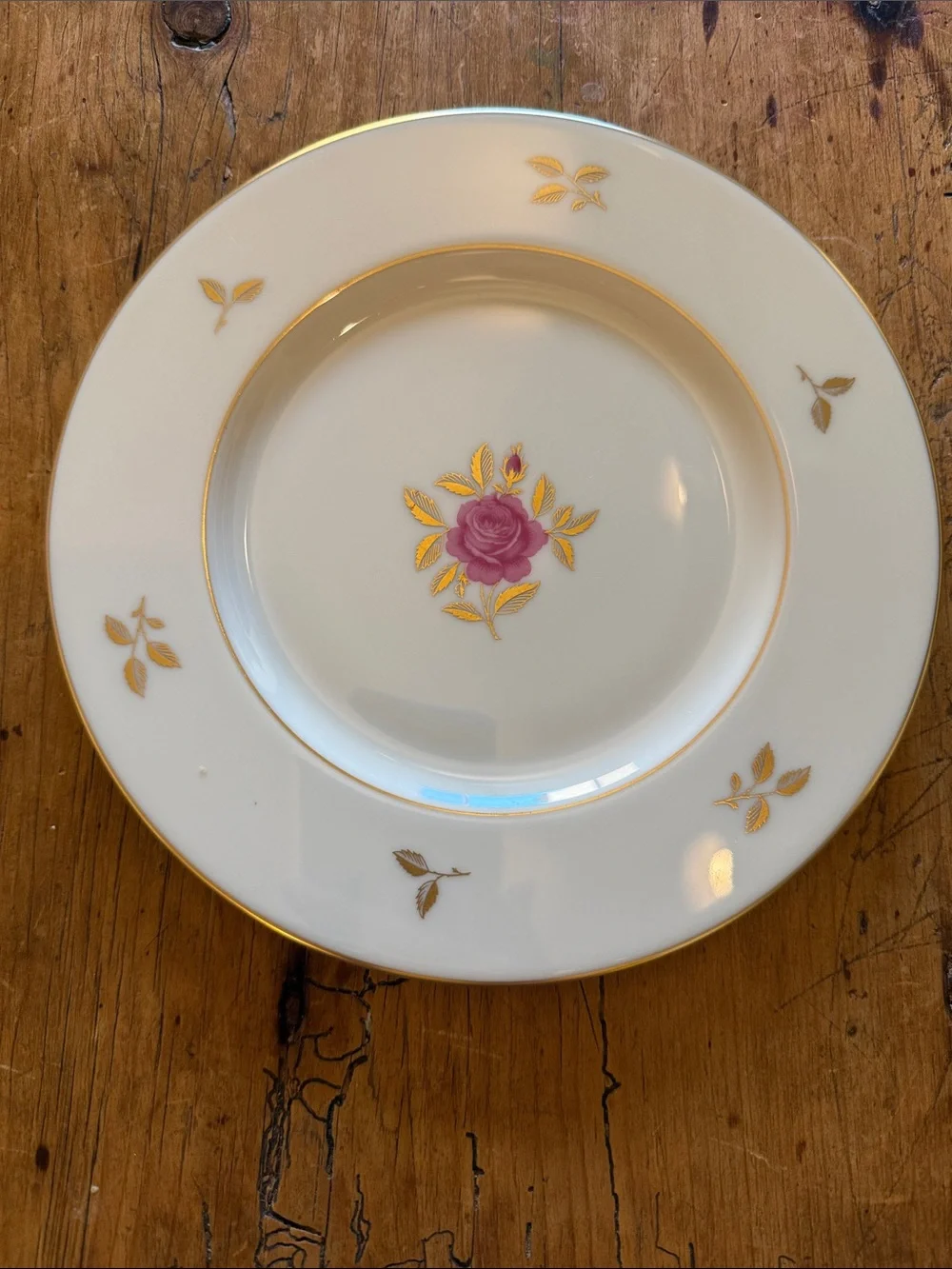 Vintage Lenox Rhodora fine china 3 piece plate setting